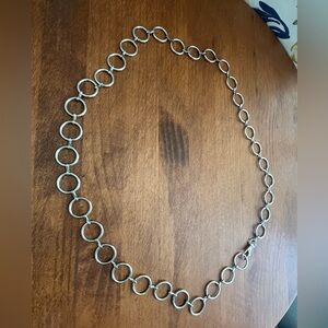 Silver tone circle Chain women’s belt 40” length